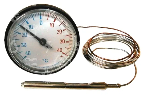 teploměr kapilárový, - 40 / +40 °C, D =  52 mm, sonda 1,5 m
